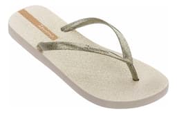 Chinelo Ipanema Glitter - 26481 - Bege/Ouro Glitter Prata