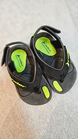 Sandália Baby Rider R Line Plus - 12027 - Branco/Preto/Verde