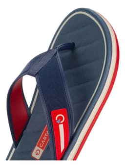 Chinelo Masculino Cartago Malaga Sport - 12308 - Bege/Azul/Vermelho