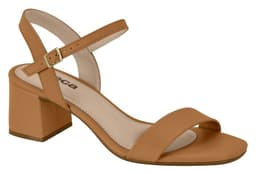 Sandália Feminina Moleca Salto Bloco - 5496101 - Camel