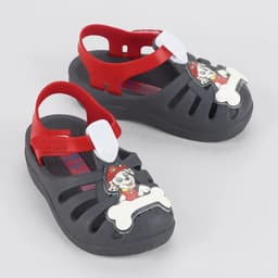 Sandália Baby Patrulha Canina Space - 22710 - Cinza/Vermelho/Branco