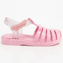 Sandália Barbie Duo Baby - 23185 - Rosa/Transparente Glitter