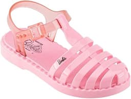 Sandália Barbie Duo Baby - 23185 - Rosa/Transparente Glitter