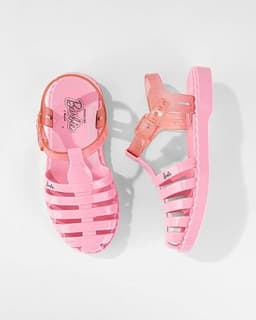 Sandália Barbie Duo Baby - 23185 - Rosa/Transparente Glitter
