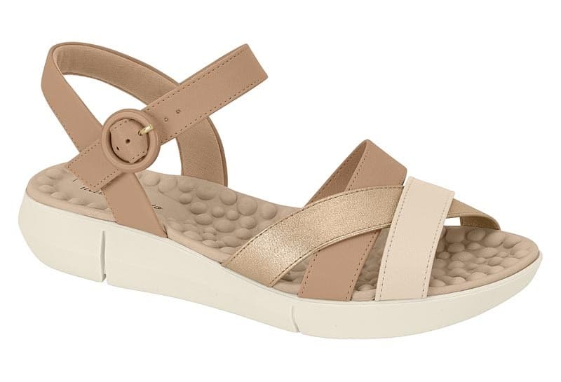 Nude/Dourado/Creme