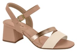 Sandália Feminina Modare Salto Baixo - 7172101 - Creme/Nude/Ouro Rosado