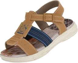 Sandália Papete Infantil Molekinho - 2140750 - Caramelo/Azul-marinho