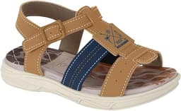 Sandália Papete Infantil Molekinho - 2140750 - Caramelo/Azul-marinho