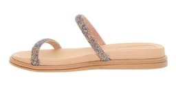 Tamanco Feminino Flat Beira Rio - 8488105 - Azul/Verde/Ouro Rosado/Creme