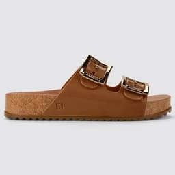 Tamanco Papete Feminino Zaxy Partner III - 18063 - Marrom/Cacau/Cortiça