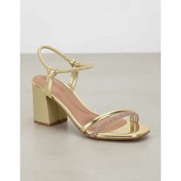 Sandália Beira Rio - 8436213 - Ouro Rosado/Prata/Dourado