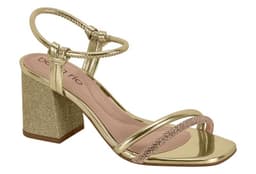 Sandália Beira Rio - 8436213 - Ouro Rosado/Prata/Dourado
