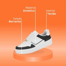 Tênis Feminino Vizzano Casual CadarÃ§o 1389120 - Branco/Preto