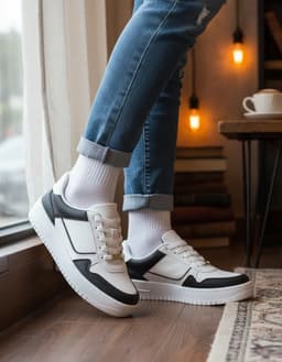 Tênis Feminino Vizzano Casual CadarÃ§o 1389120 - Branco/Preto