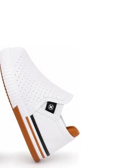Tênis Infantil Masculino Molekinho - 2615100 - Branco/Caramelo