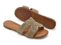 Tamanco Vizzano - 63711005 - Bege/Dourado Shadow/Camel