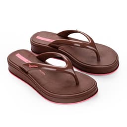 Tamanco Feminino Glow Up Ipanema - 27417 - Marrom Escuro/Marrom/Rosa
