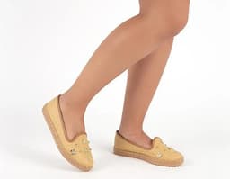 Sapatilha Feminina Moleca - 5696340 - Natural/Camel