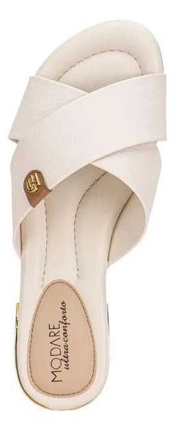 Tamanco Modare - 7217100 - Off-white/Camel