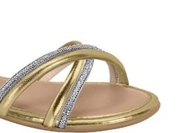 Sandália Molekinha - 21571205 - Dourado/Branco/Cristal/Níquel