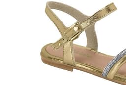 Sandália Molekinha - 21571205 - Dourado/Branco/Cristal/Níquel
