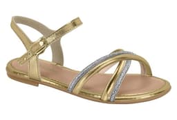 Sandália Molekinha - 21571205 - Dourado/Branco/Cristal/Níquel