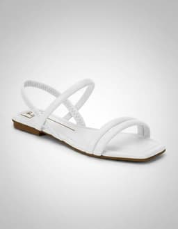 Sandália Moleca Feminina Rasteira - 5462111 - Branco