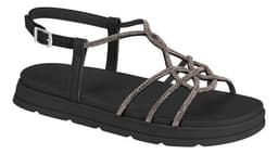 Sandália Moleca - 5490131 - Preto Diamante/Preto