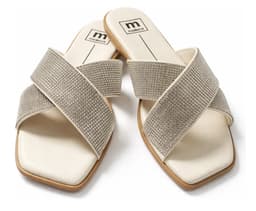 Tamanco Moleca - 5560105 - Off-white/Cristal