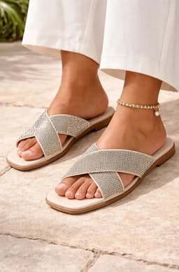 Tamanco Moleca - 5560105 - Off-white/Cristal