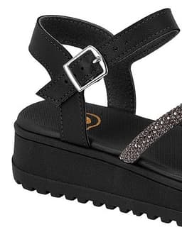 Sandália Molekinha - 2375101 - Preto/Preto Diamante