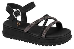 Sandália Molekinha - 2375101 - Preto/Preto Diamante
