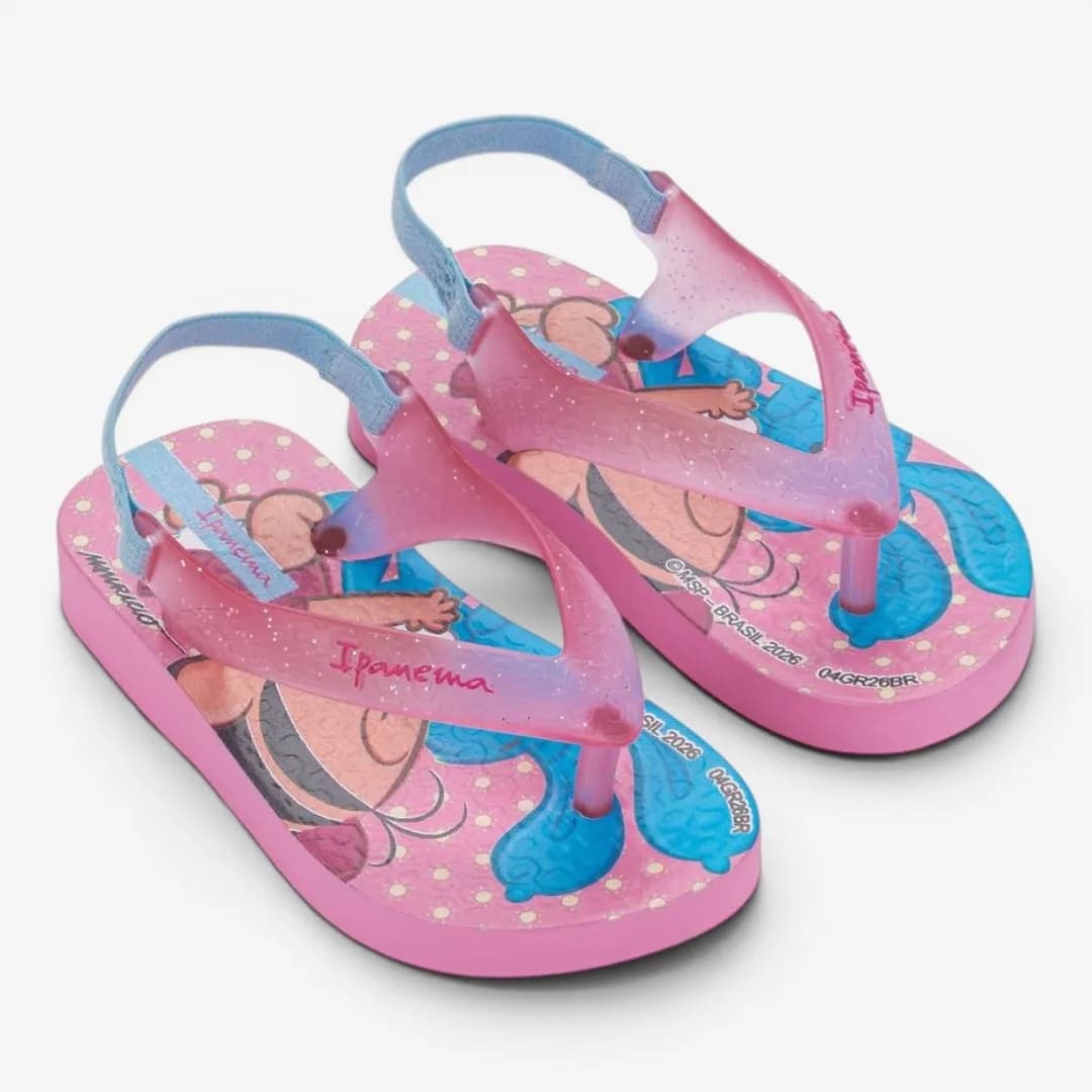 Rosa/Estampa Glitter/Azul