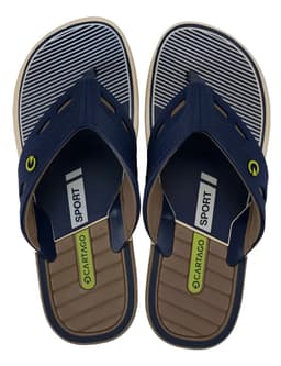 Chinelo Masculino Cartago Dallas - 12158 - Bege/Azul/Marrom
