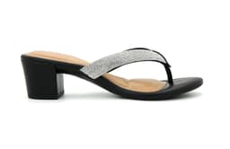 Tamanco Beira Rio - 82461212 - Preto/Cristal/Preto