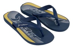 Chinelo Infantil Rider Feel Urban - 12342 - Azul/Cinza/Amarelo