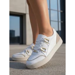 Tenis Vizzano - 1444113 - Off-white/Dourado