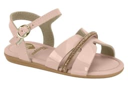 Sandália Molekinha - 2114285 - Rosê/Rosa/Dourado/Ouro Rosado