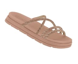 Tamanco Moleca - 5490112 - Ouro Rosado/Prata/Nude
