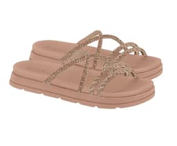 Tamanco Moleca - 5490112 - Ouro Rosado/Prata/Nude