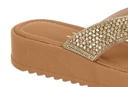 Tamanco Vizzano - 6492341 - Bege/Dourado Shadow/Camel