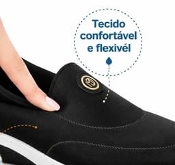 Tênis Feminino Slip On Modare 7320239 - Preto/Dourado