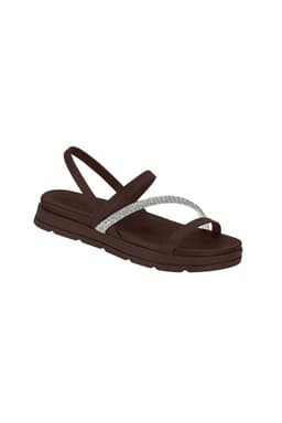 Sandália Moleca - 5490104 - Chocolate/Cristal/Prata
