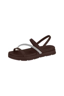 Sandália Moleca - 5490104 - Chocolate/Cristal/Prata