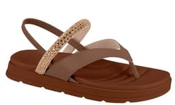 Sandália Moleca - 5490235 - Avelã/Dourado Shadow