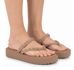 Tamanco Moleca - 5489129 - Dourado Shadow/Nude
