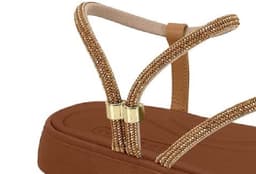 Sandália Moleca - 5469364 - Marrom/Dourado Shadow/Camel