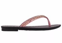 Tamanco Grendha Bela Ideal - 19484 - Preto/Rosa Iriodin