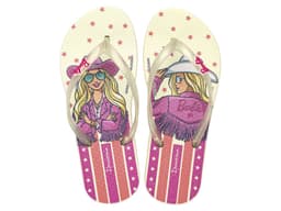Chinelo Infantil Ipanema Barbie Meu Encanto - 27291 - Bege Pérola/Rosa
