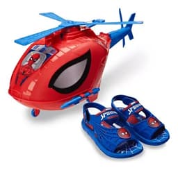 Sandália Menino Homem Aranha Sky Grendene Kids 23064 + Brinde! - Azul/Vermelho